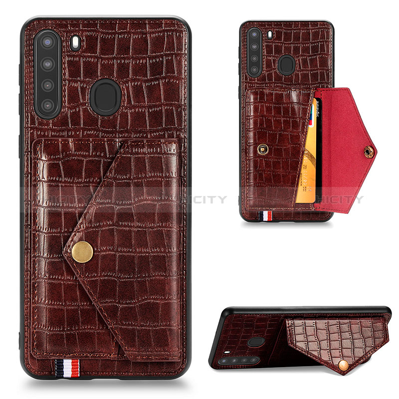 Custodia Lusso Pelle Cover S01D per Samsung Galaxy A21