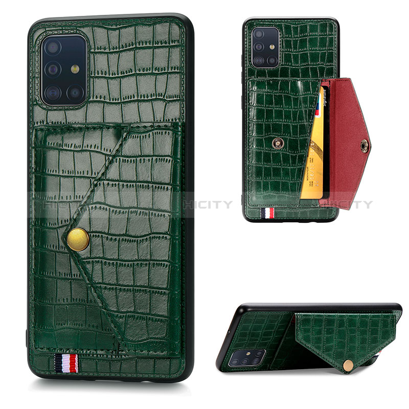 Custodia Lusso Pelle Cover S01D per Samsung Galaxy A51 5G Verde