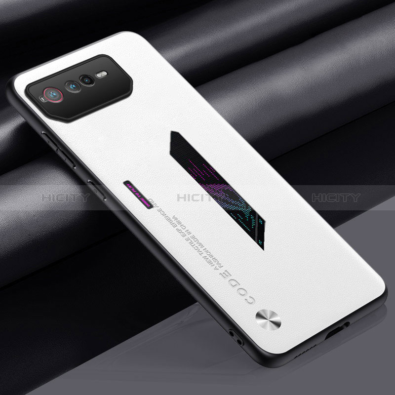 Custodia Lusso Pelle Cover S02 per Asus ROG Phone 6 Pro Bianco