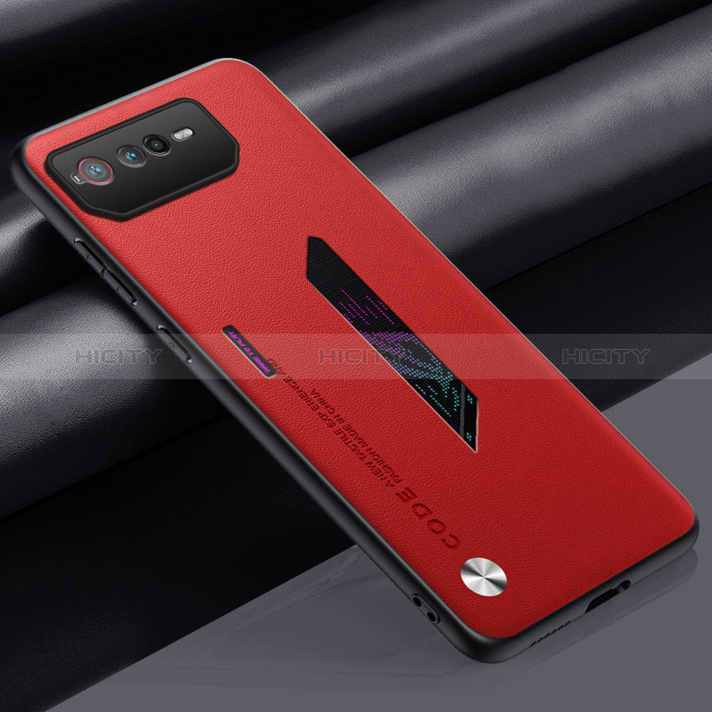 Custodia Lusso Pelle Cover S02 per Asus ROG Phone 6 Pro Rosso