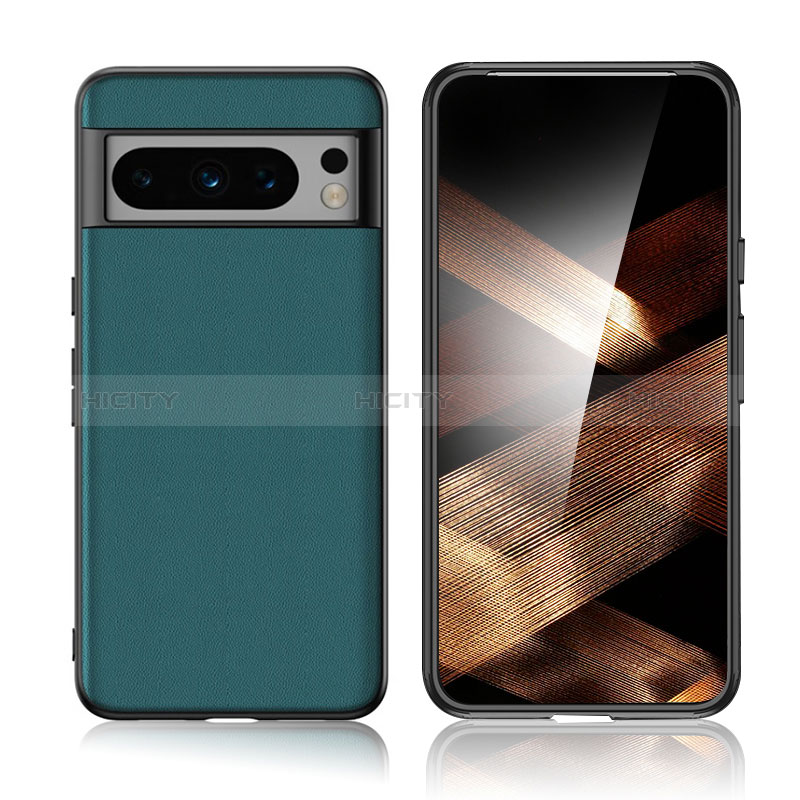 Custodia Lusso Pelle Cover S02 per Google Pixel 8 Pro 5G Verde