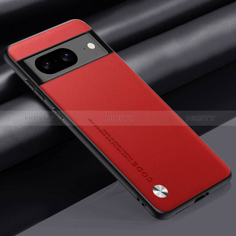 Custodia Lusso Pelle Cover S02 per Google Pixel 8a 5G Rosso