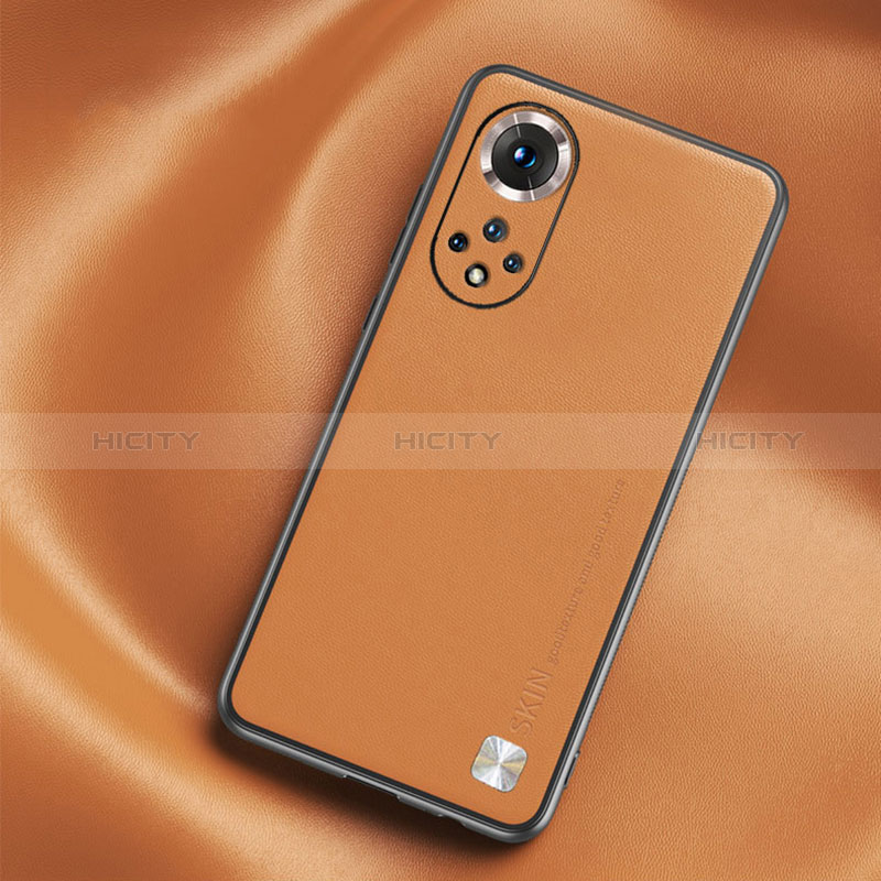 Custodia Lusso Pelle Cover S02 per Huawei Honor 50 Pro 5G Arancione