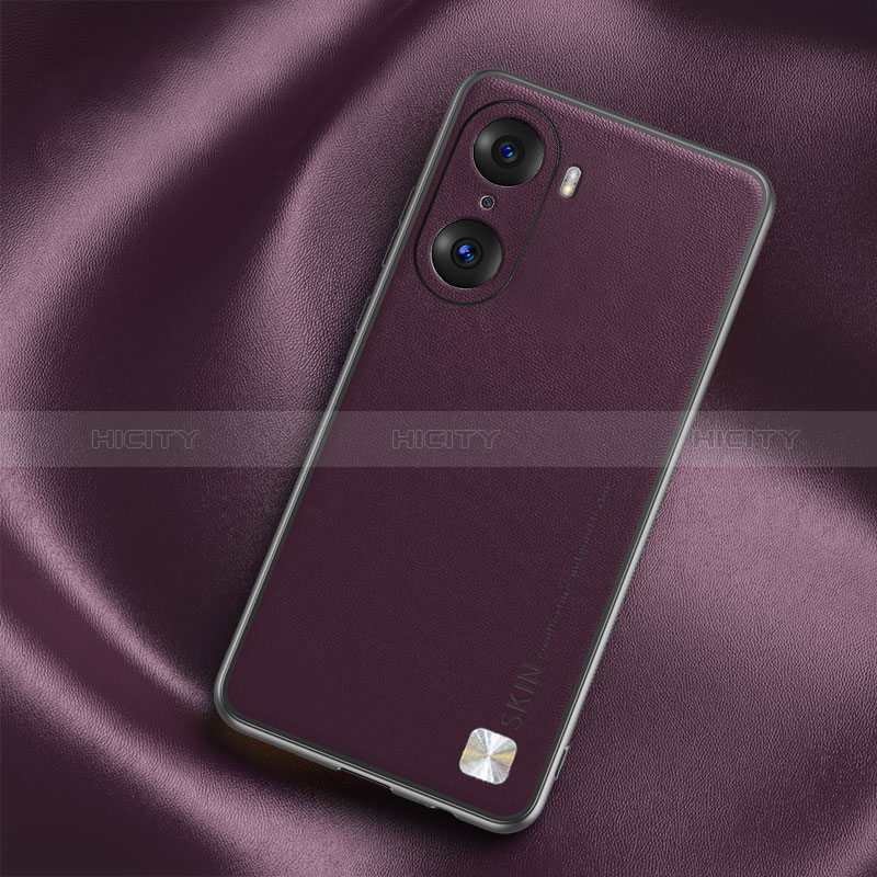 Custodia Lusso Pelle Cover S02 per Huawei Honor 60 5G Viola