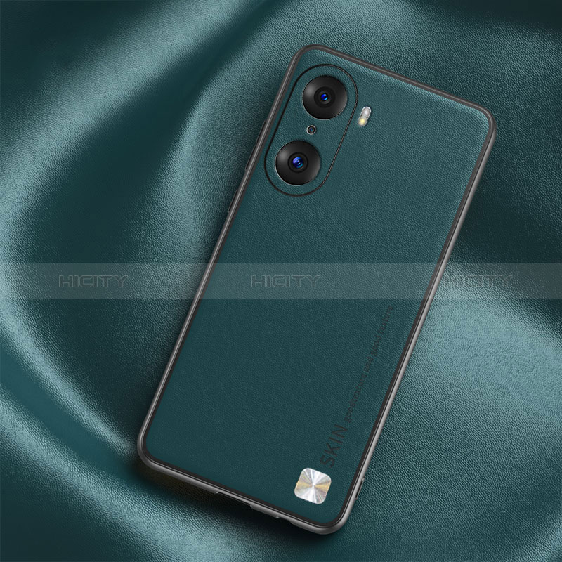 Custodia Lusso Pelle Cover S02 per Huawei Honor 60 Pro 5G Verde