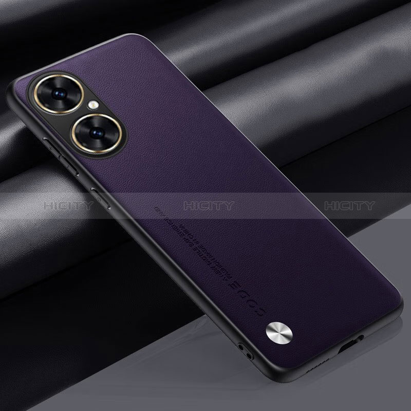 Custodia Lusso Pelle Cover S02 per Huawei Nova 11i Viola