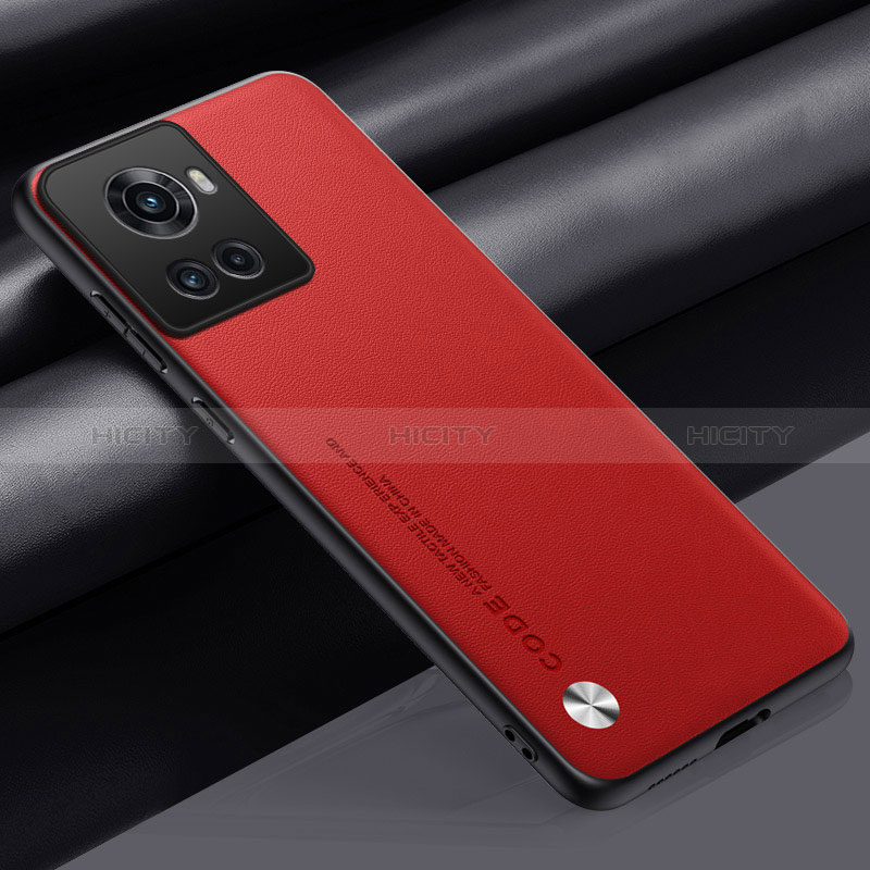 Custodia Lusso Pelle Cover S02 per OnePlus 10R 5G Rosso