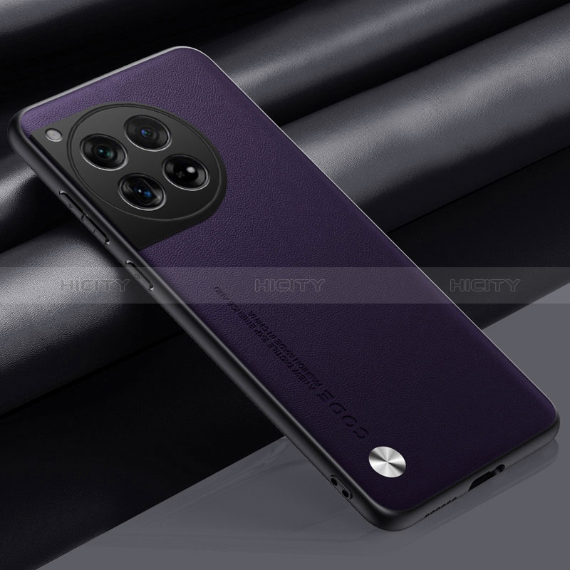 Custodia Lusso Pelle Cover S02 per OnePlus 12 5G Viola