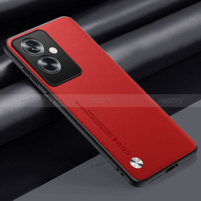 Custodia Lusso Pelle Cover S02 per Oppo A79 5G Rosso