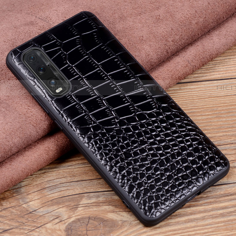 Custodia Lusso Pelle Cover S02 per Oppo Find X2 Nero