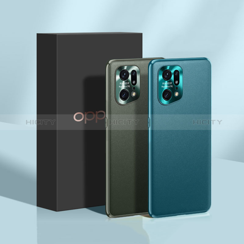 Custodia Lusso Pelle Cover S02 per Oppo Find X5 5G