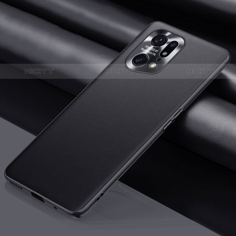 Custodia Lusso Pelle Cover S02 per Oppo Find X5 Pro 5G