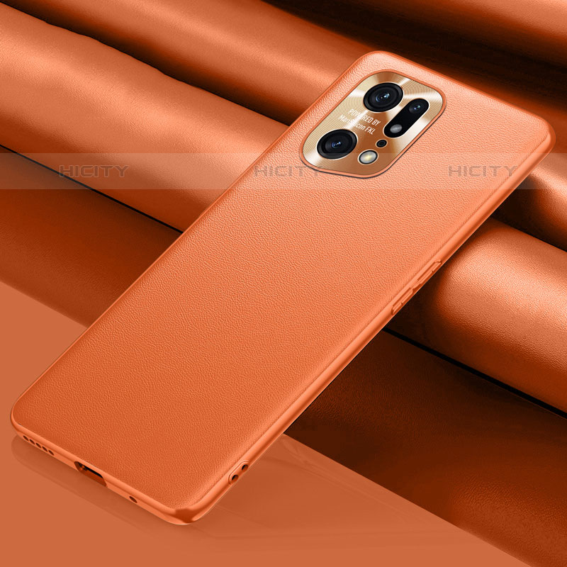 Custodia Lusso Pelle Cover S02 per Oppo Find X5 Pro 5G