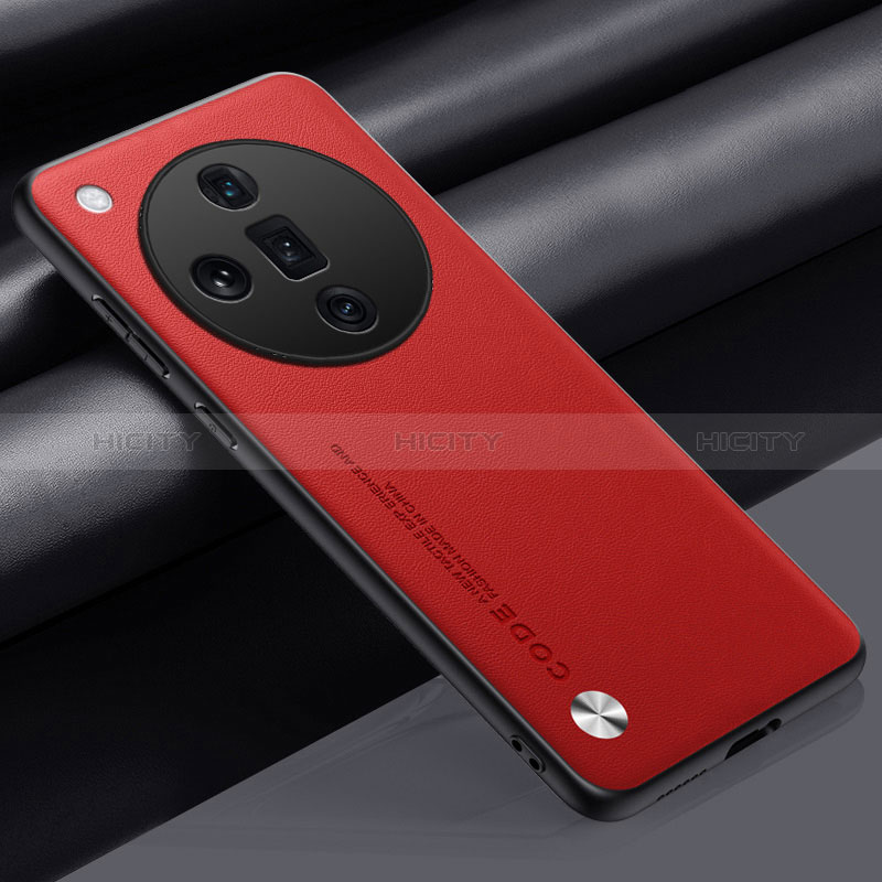 Custodia Lusso Pelle Cover S02 per Oppo Find X7 5G Rosso