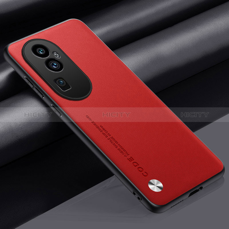 Custodia Lusso Pelle Cover S02 per Oppo Reno10 Pro+ Plus 5G Rosso