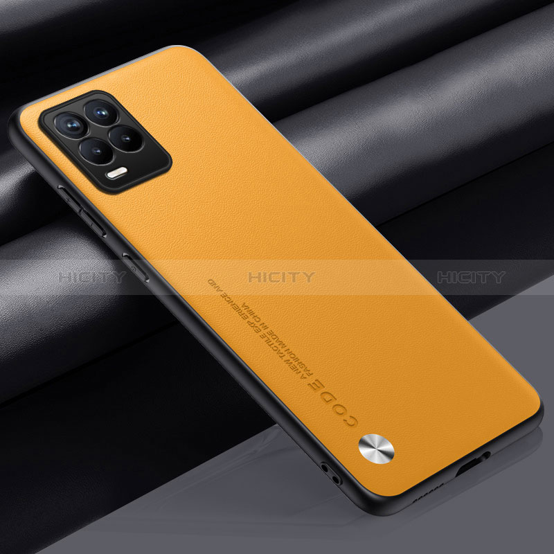 Custodia Lusso Pelle Cover S02 per Realme 8 Pro Giallo