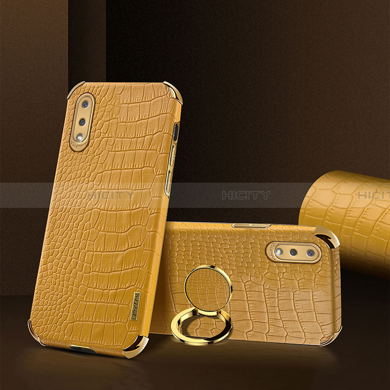 Custodia Lusso Pelle Cover S02 per Samsung Galaxy A02 Giallo