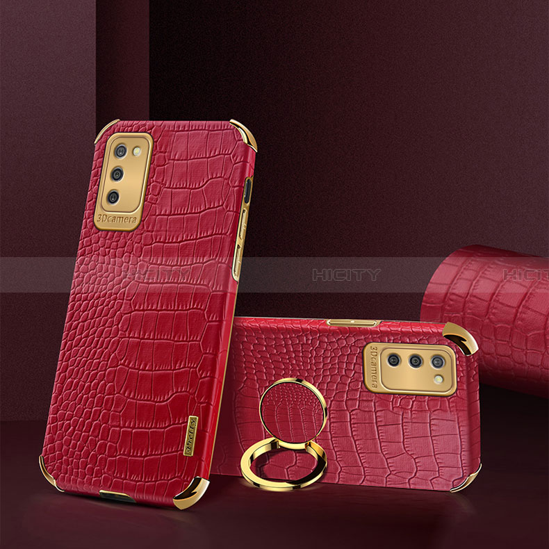 Custodia Lusso Pelle Cover S02 per Samsung Galaxy F02S SM-E025F Rosso