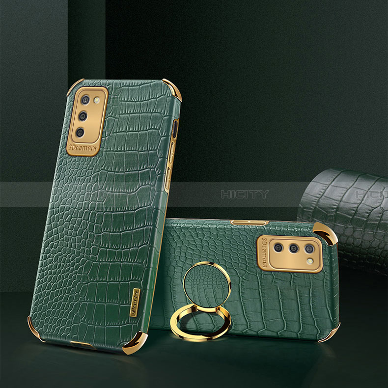 Custodia Lusso Pelle Cover S02 per Samsung Galaxy F02S SM-E025F Verde