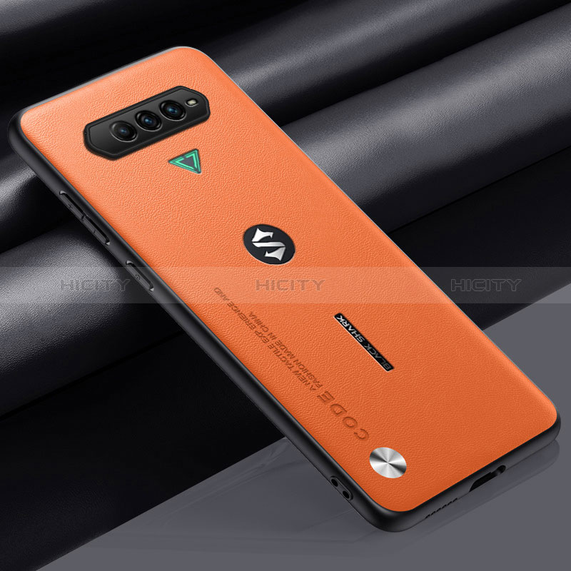 Custodia Lusso Pelle Cover S02 per Xiaomi Black Shark 4 Pro 5G Arancione