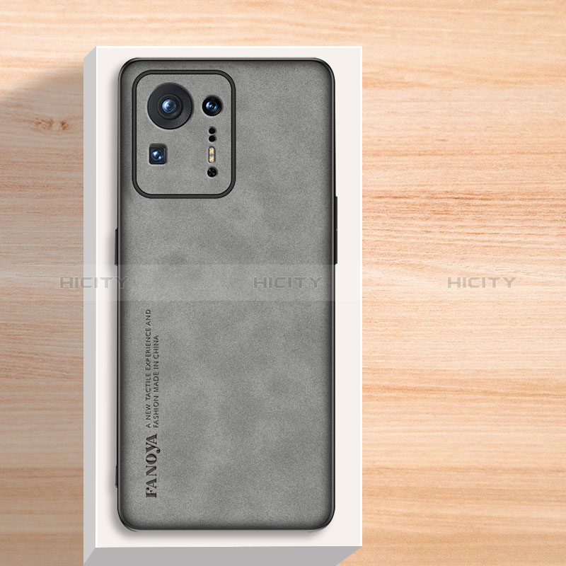 Custodia Lusso Pelle Cover S02 per Xiaomi Mi Mix 4 5G Grigio