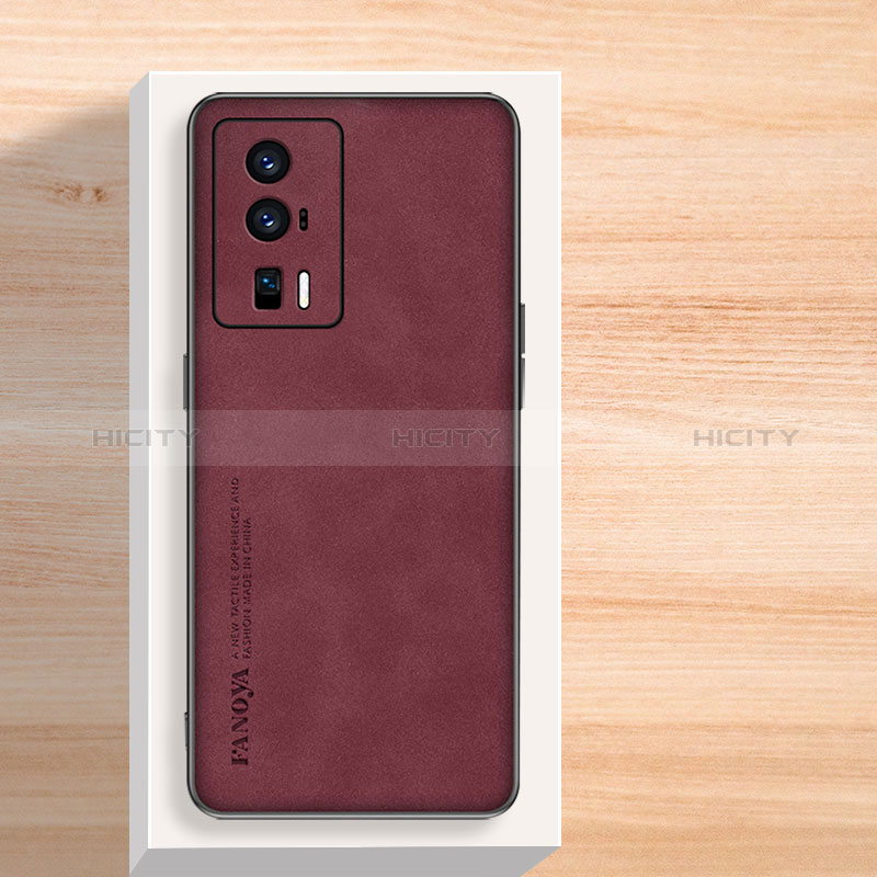 Custodia Lusso Pelle Cover S02 per Xiaomi Poco F5 Pro 5G Rosso