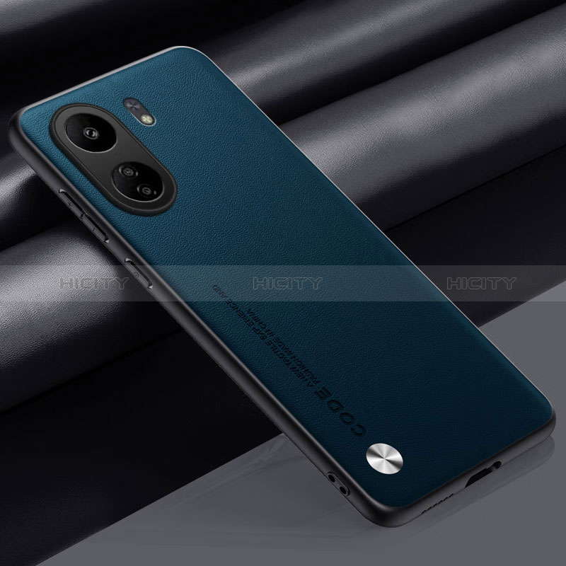 Custodia Lusso Pelle Cover S02 per Xiaomi Redmi 13C Blu