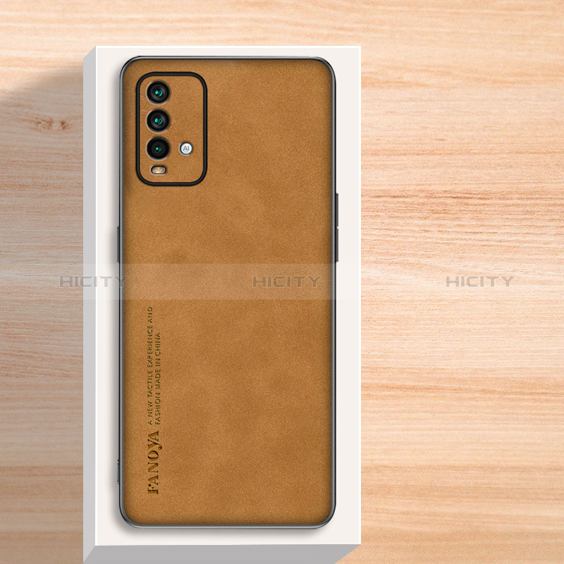 Custodia Lusso Pelle Cover S02 per Xiaomi Redmi 9 Power Marrone