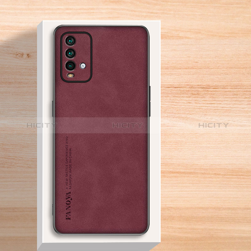 Custodia Lusso Pelle Cover S02 per Xiaomi Redmi 9 Power Rosso