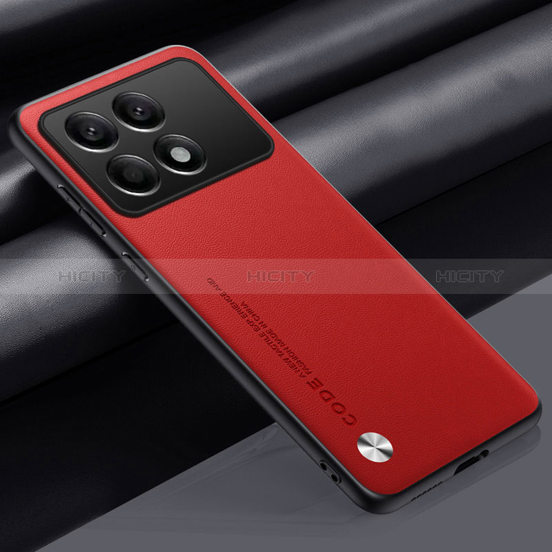 Custodia Lusso Pelle Cover S02 per Xiaomi Redmi K70 5G Rosso