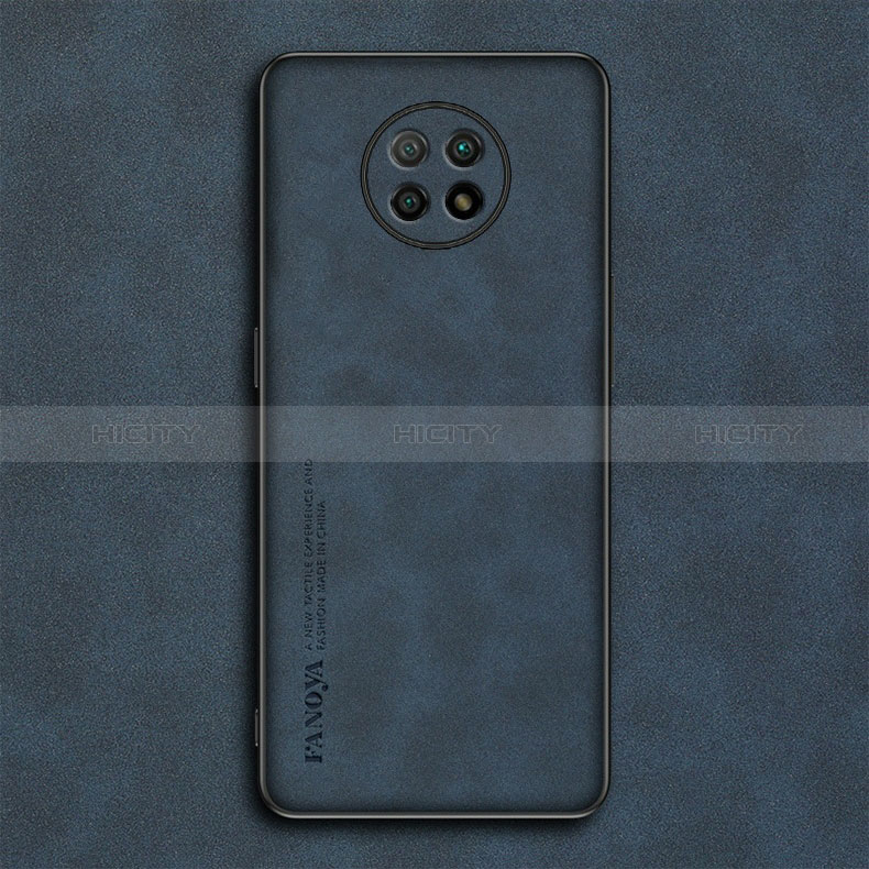 Custodia Lusso Pelle Cover S02 per Xiaomi Redmi Note 9 5G Blu