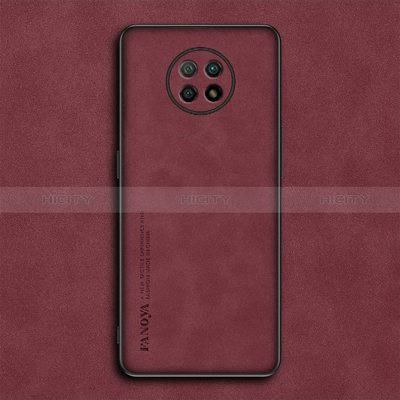 Custodia Lusso Pelle Cover S02 per Xiaomi Redmi Note 9 5G Rosso