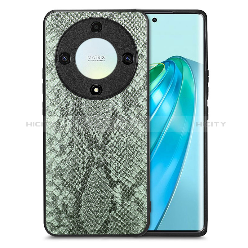 Custodia Lusso Pelle Cover S02D per Huawei Honor X9a 5G Verde