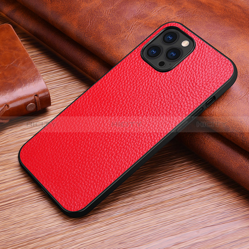 Custodia Lusso Pelle Cover S03 per Apple iPhone 14 Pro Max Rosso