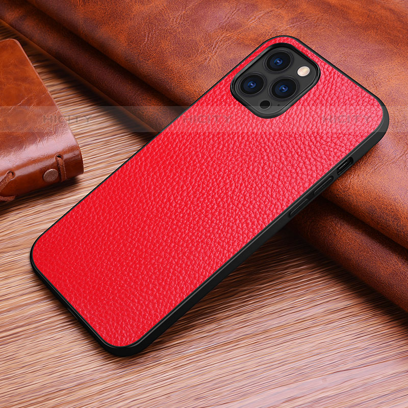 Custodia Lusso Pelle Cover S03 per Apple iPhone 16 Pro Rosso