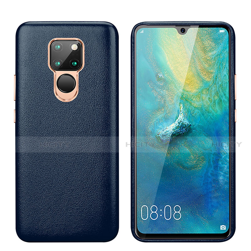 Custodia Lusso Pelle Cover S03 per Huawei Mate 20 Blu