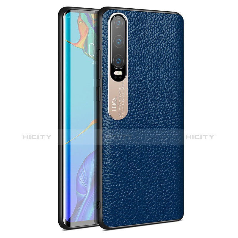 Custodia Lusso Pelle Cover S03 per Huawei P30 Blu