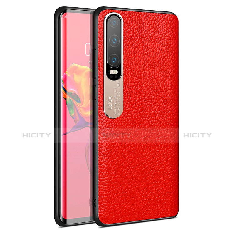 Custodia Lusso Pelle Cover S03 per Huawei P30 Rosso