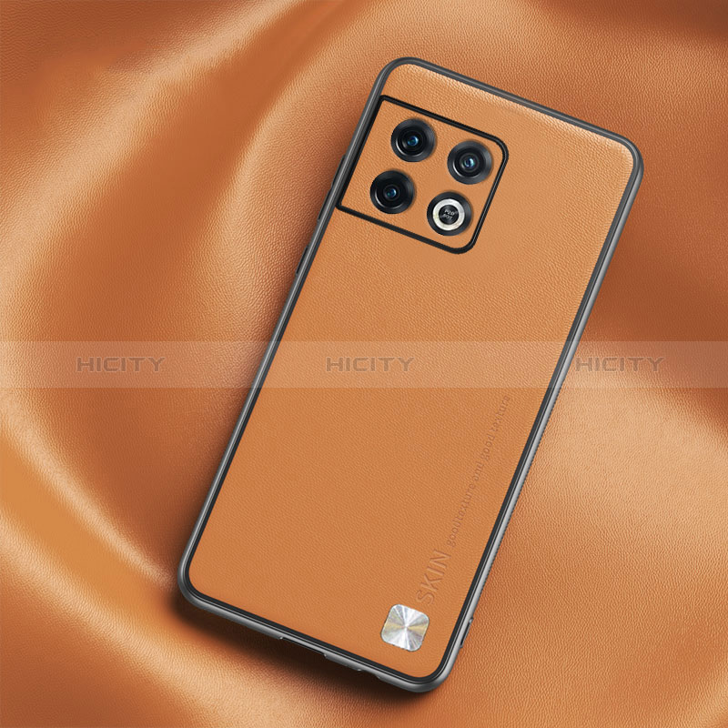 Custodia Lusso Pelle Cover S03 per OnePlus 10 Pro 5G Arancione