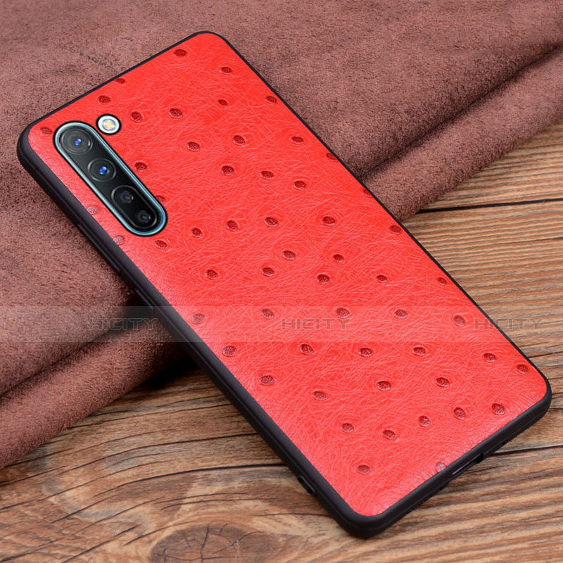 Custodia Lusso Pelle Cover S03 per Oppo F15 Rosso