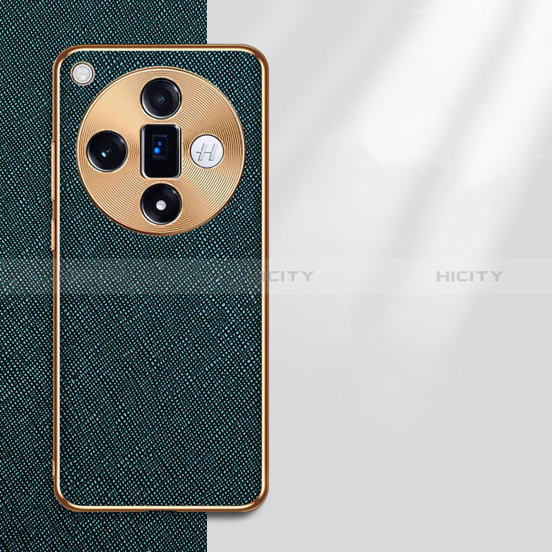 Custodia Lusso Pelle Cover S03 per Oppo Find X7 5G Verde