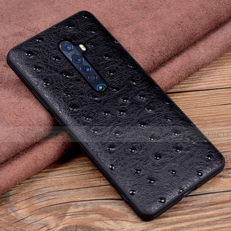 Custodia Lusso Pelle Cover S03 per Oppo Reno2 Nero