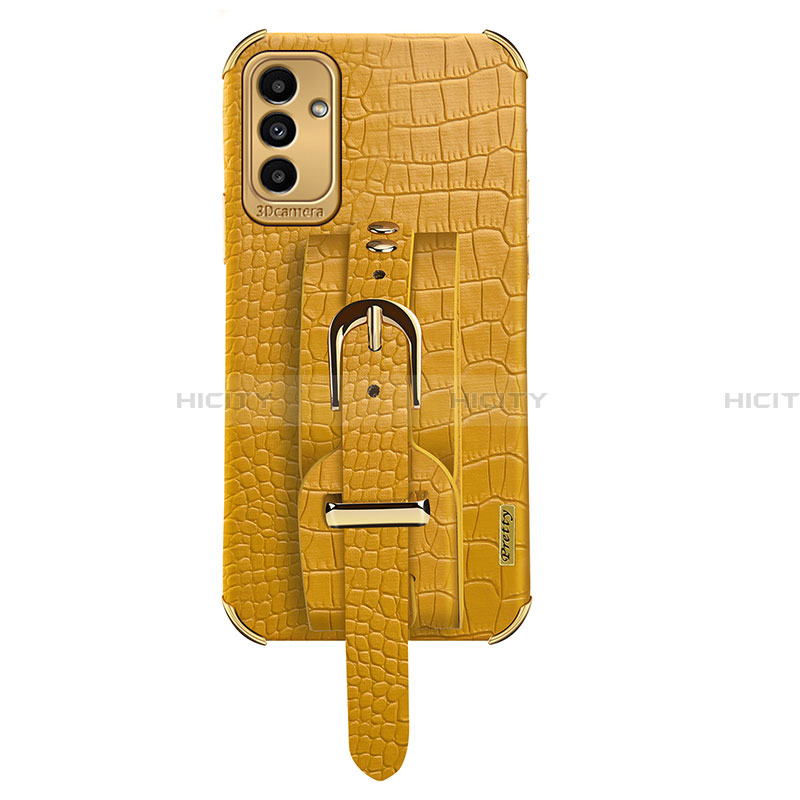 Custodia Lusso Pelle Cover S03 per Samsung Galaxy A13 5G Giallo