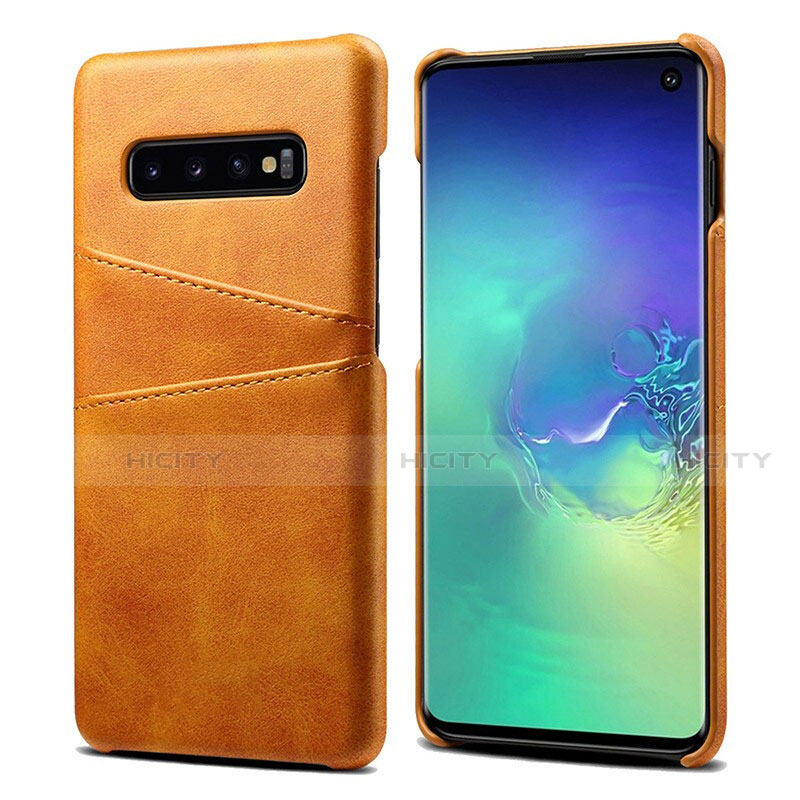 Custodia Lusso Pelle Cover S03 per Samsung Galaxy S10 5G Arancione