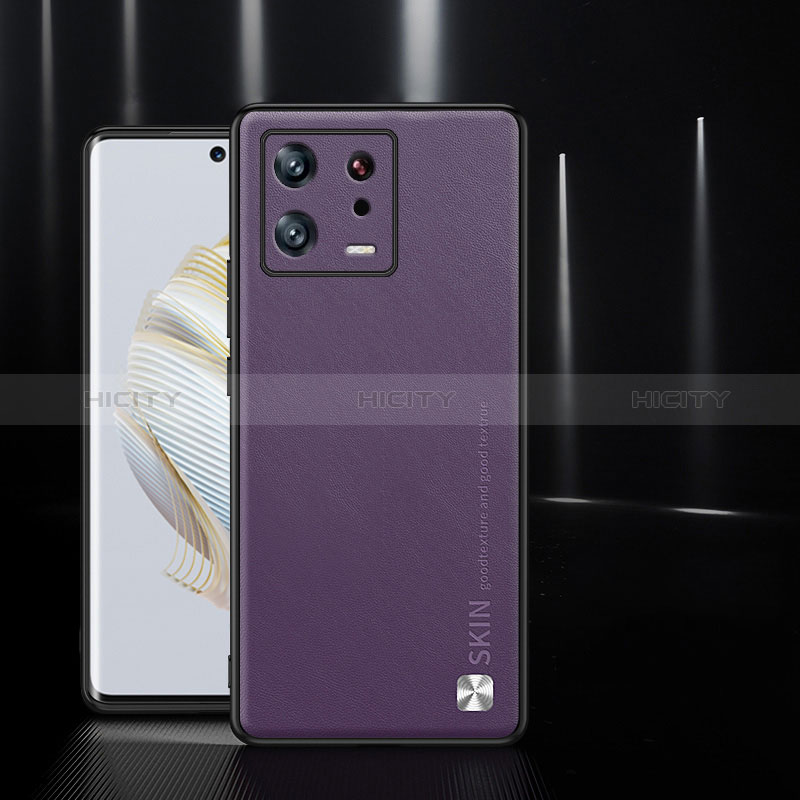 Custodia Lusso Pelle Cover S03 per Xiaomi Mi 13 5G Viola