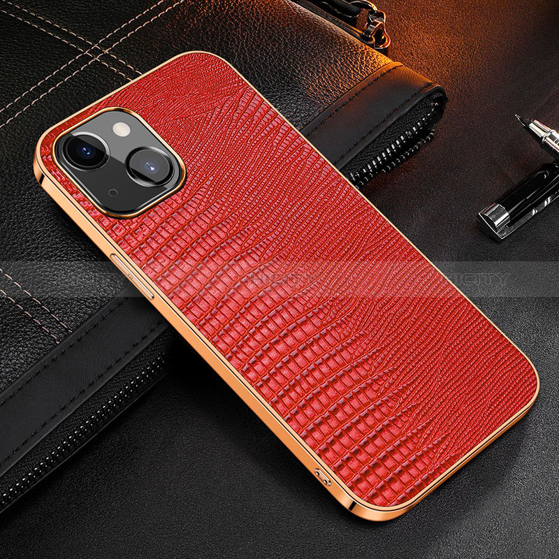 Custodia Lusso Pelle Cover S04 per Apple iPhone 15 Rosso