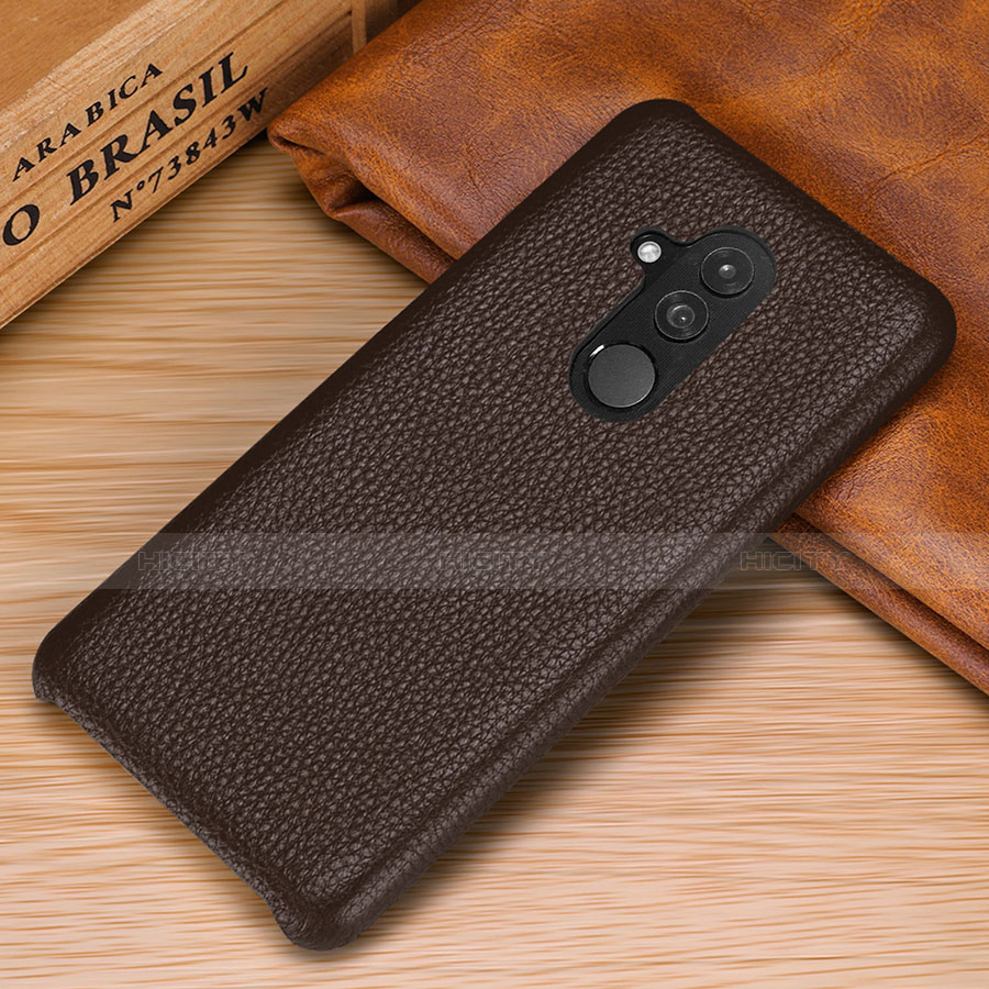 Custodia Lusso Pelle Cover S04 per Huawei Mate 20 Lite Marrone