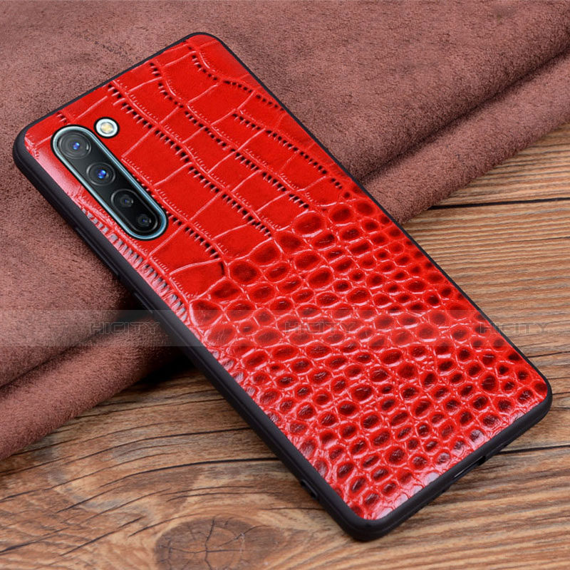 Custodia Lusso Pelle Cover S04 per Oppo F15 Rosso