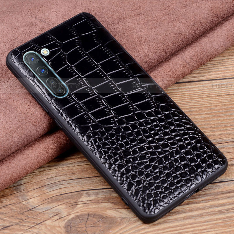 Custodia Lusso Pelle Cover S04 per Oppo Reno3 Nero