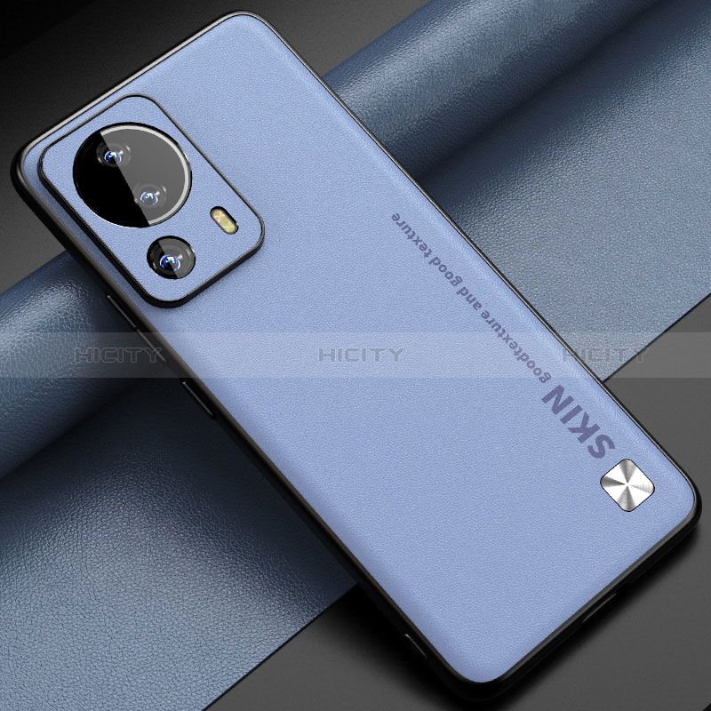 Custodia Lusso Pelle Cover S04 per Xiaomi Civi 2 5G Grigio Lavanda